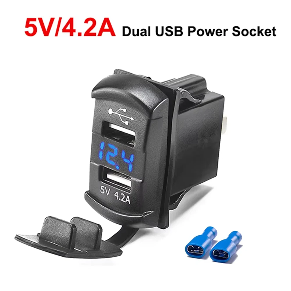 Car Accessories Qc - Dual USB Car Socket Charger Voltmeter