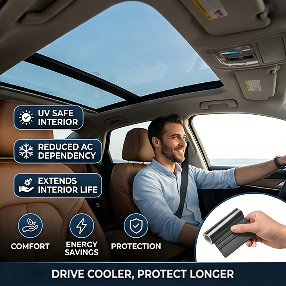Tinted Window Film - TPH Car Sunroof Ice Film Heat