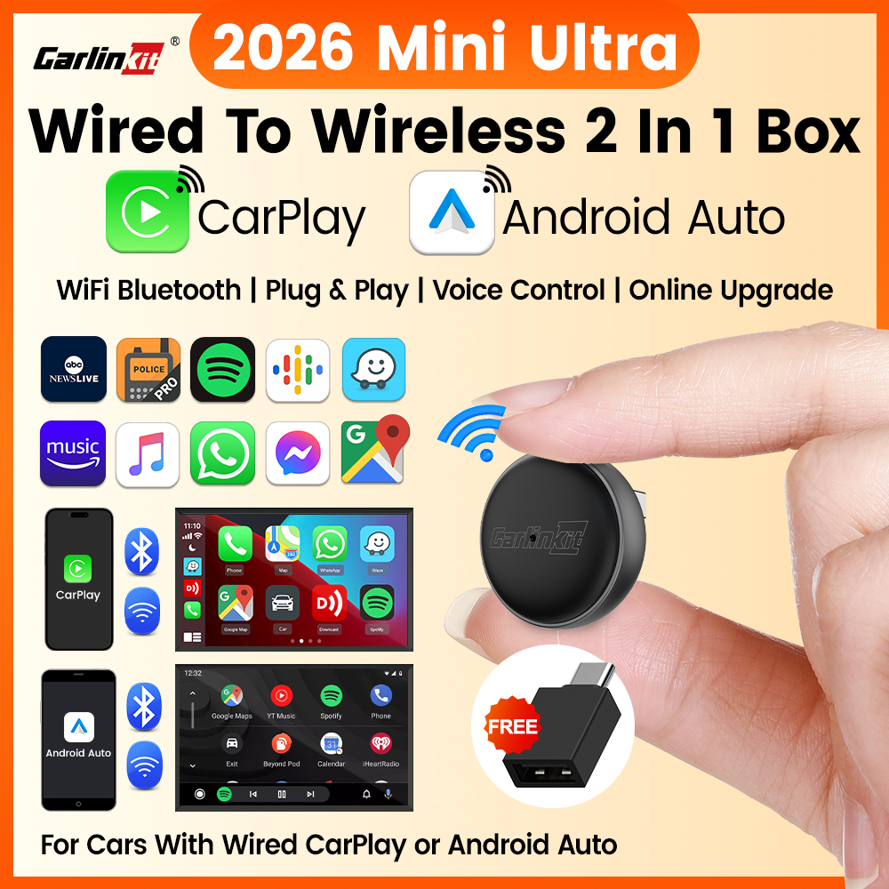 Car Accessories Usa - Mini Ultra 3 CarlinKit 5.0 Wireless