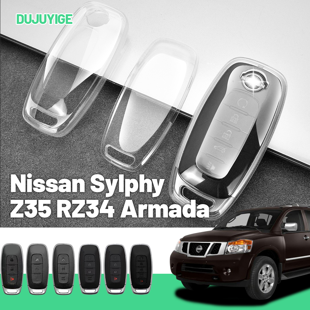 Car Accessories Nissan Xtrail - Clear TPU Car Key Case For