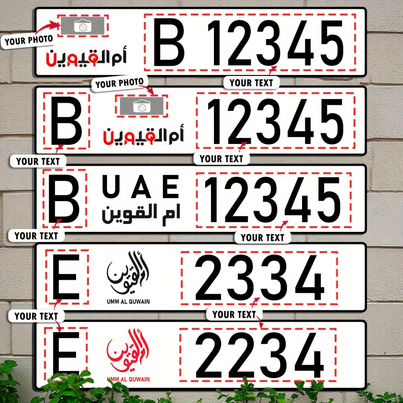Car Accessories Uae - 1pc Custom UAE Aluminum License Plate