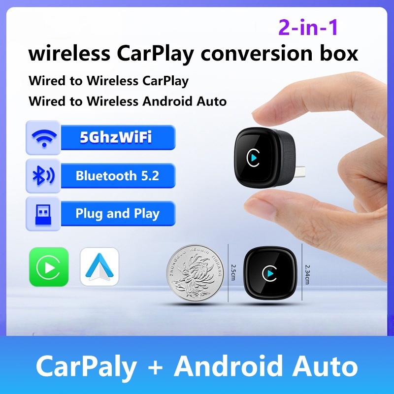 2 in 1 Wireless CarPlay Adapte - Car Accessories Usa recension och pris