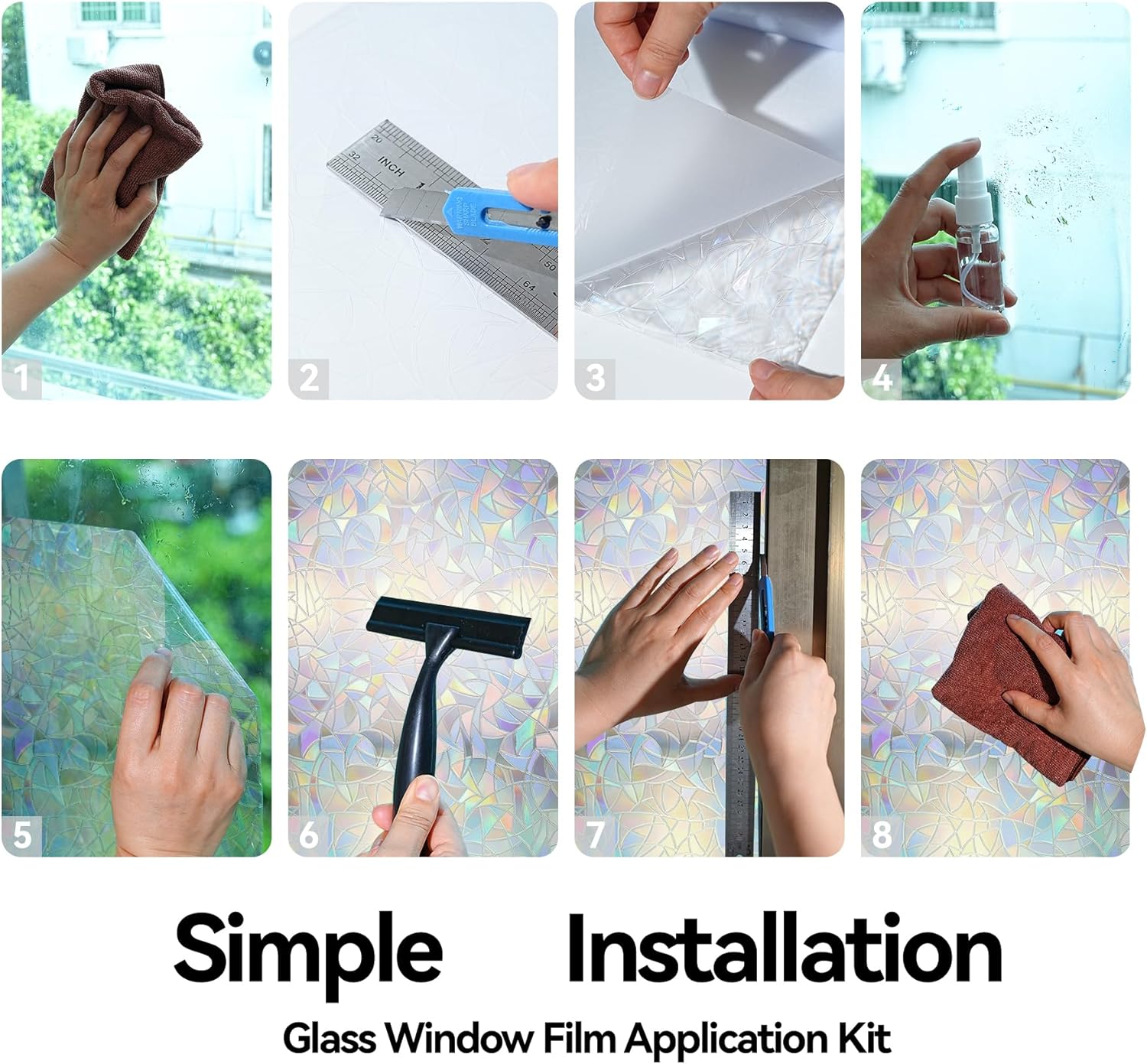 Rainbow Window Cling Privacy F - Tinted Window Film recension och pris