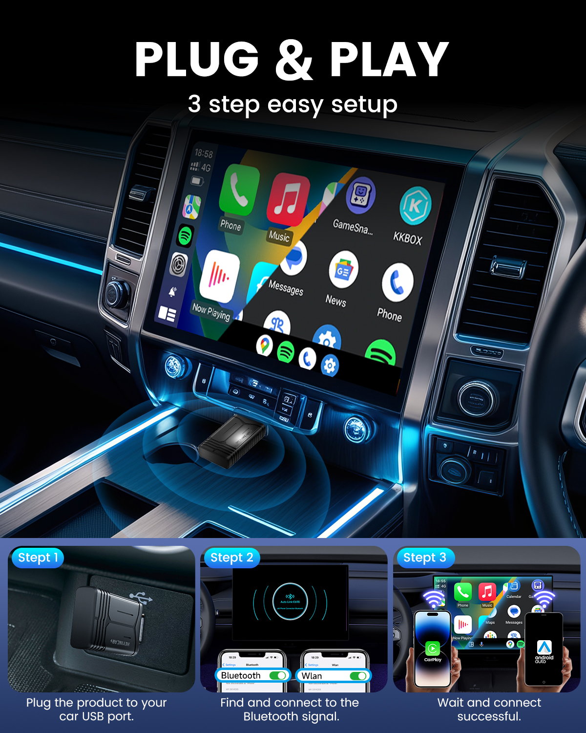 2026 NEW Wireless CarPlay Adap - Car Accessories Usa recension och pris