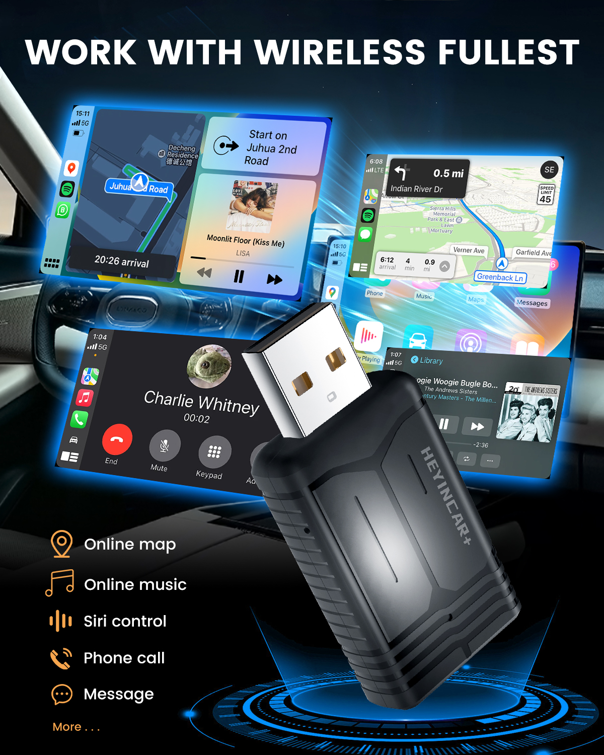 2026 NEW Wireless CarPlay Adap - Car Accessories Usa recension och pris