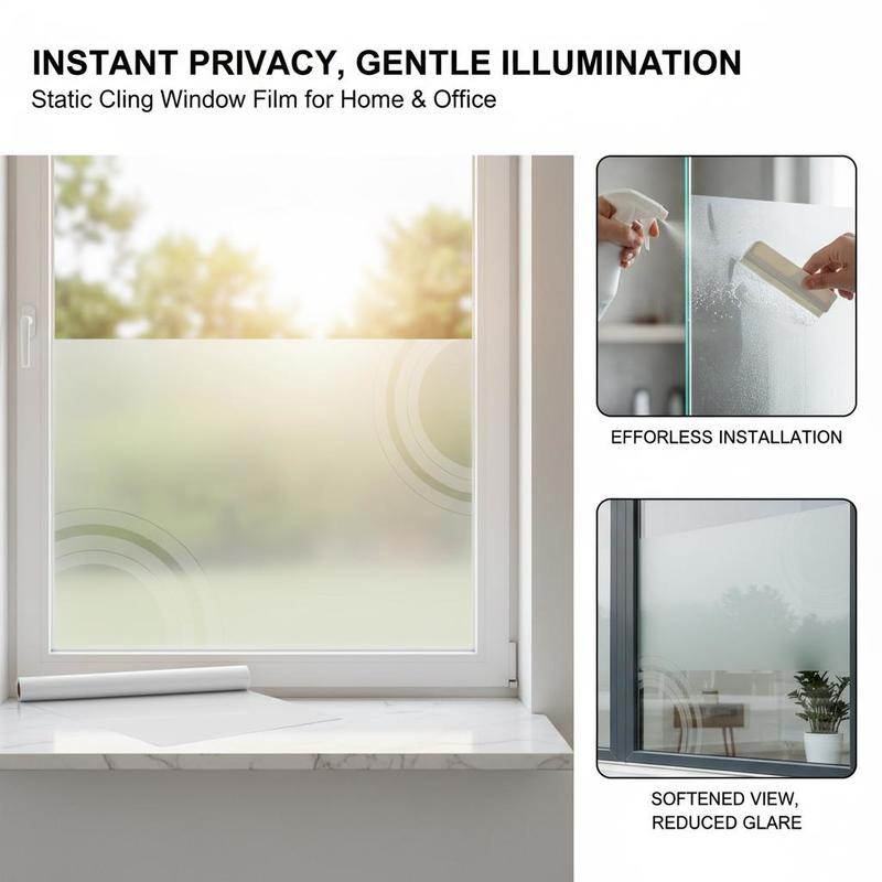 Frosted Window Cover 23.6 in x - Tinted Window Film recension och pris