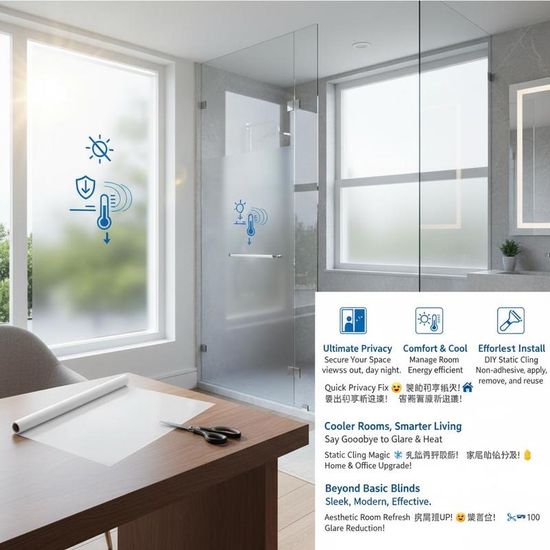 Frosted Window Cover 23.6 in x - Tinted Window Film recension och pris