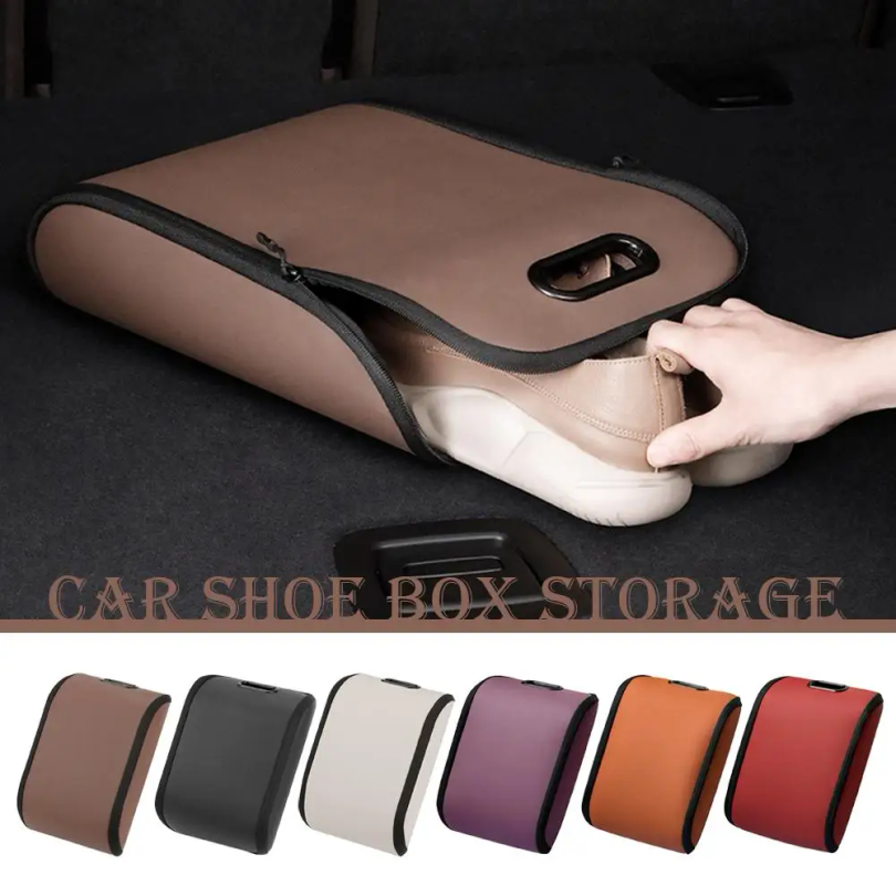 Car Shoe Storage Box PVC Leath - Car Trunk Organizer recension och pris