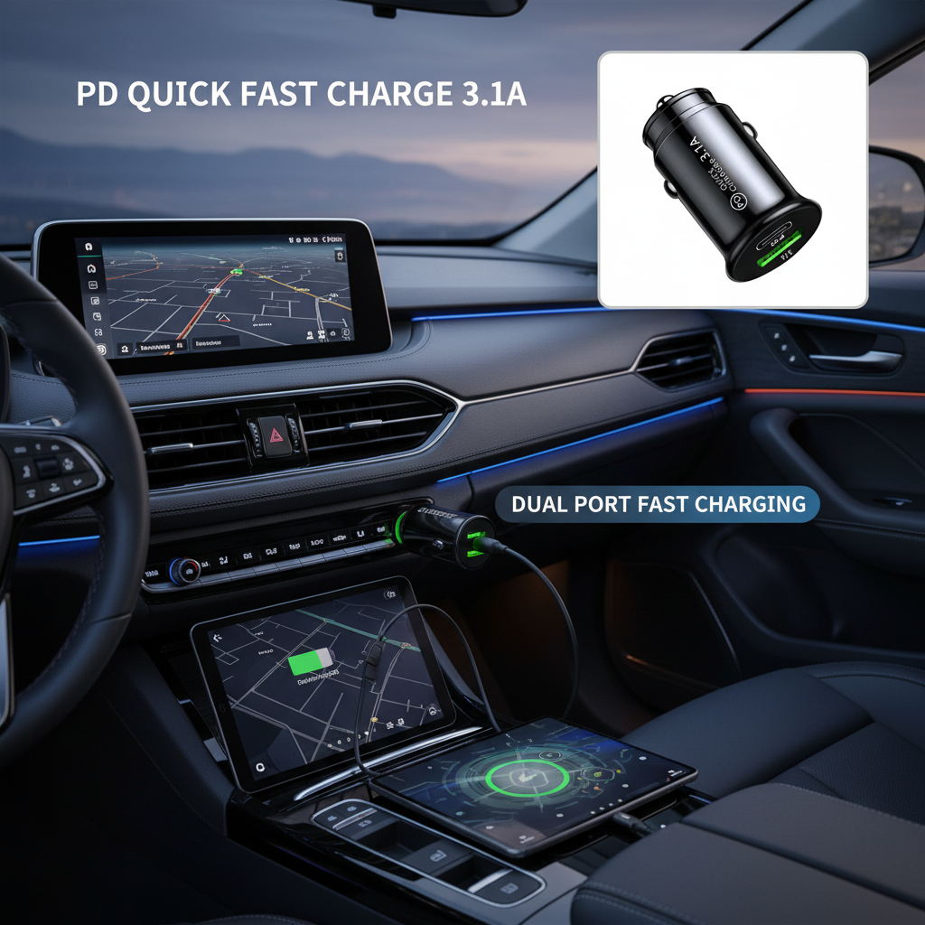 3.1A Fast Charging Car Charger - Car Accessories Qc recension och pris
