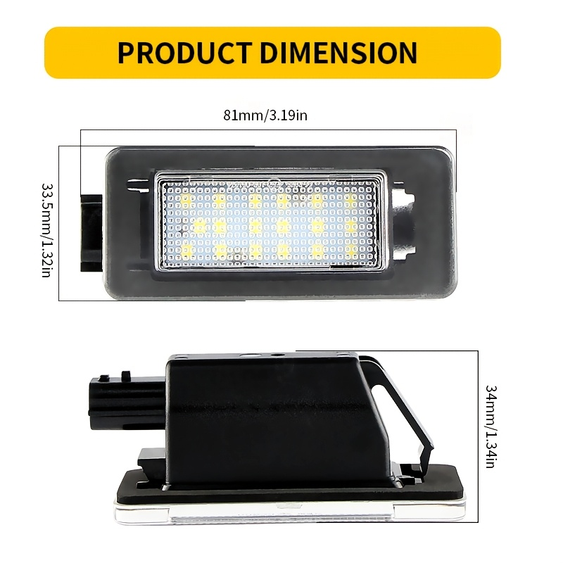 2pcs LED Car License Plate Lig - Car Accessories Nissan Xtrail recension och pris