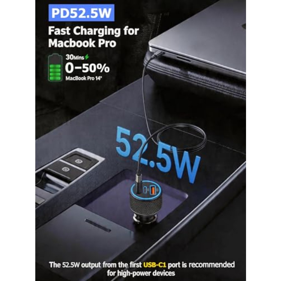 142.5W Car Charger Super Fast  - Car Accessories Qc recension och pris