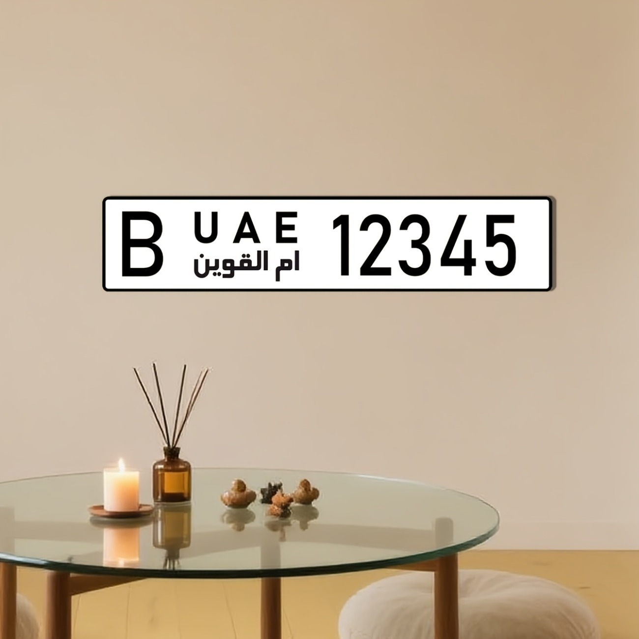 1pc Custom UAE Aluminum Licens - Car Accessories Uae recension och pris